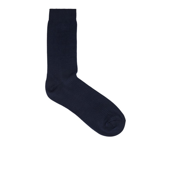 Donkerblauwe sok met lange lengte