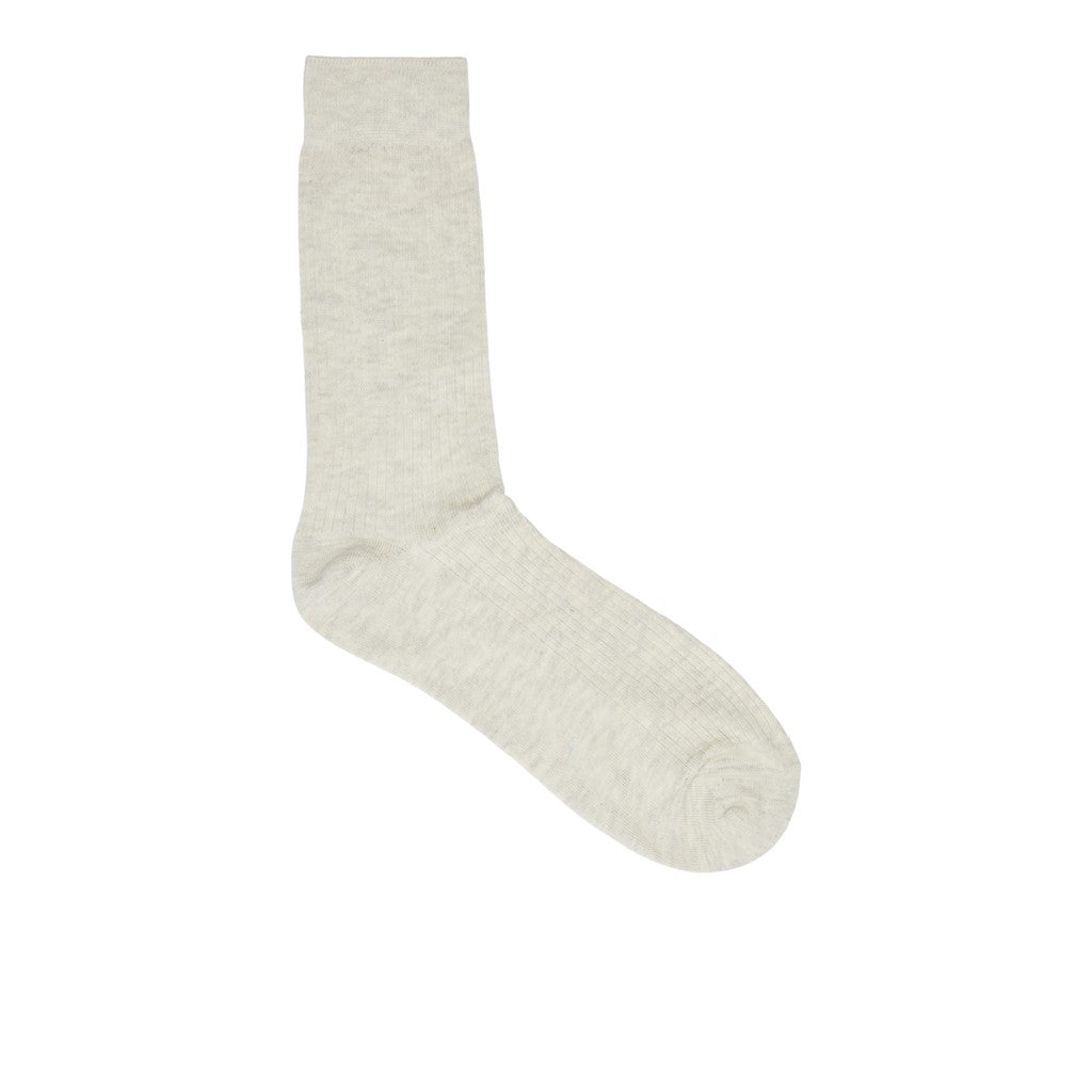 Witte sok met lange lengte