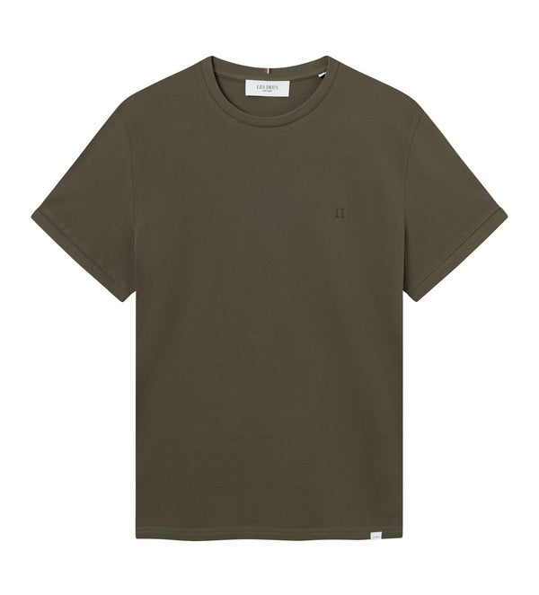 Kaki groene t-shirt met Les Deux logo